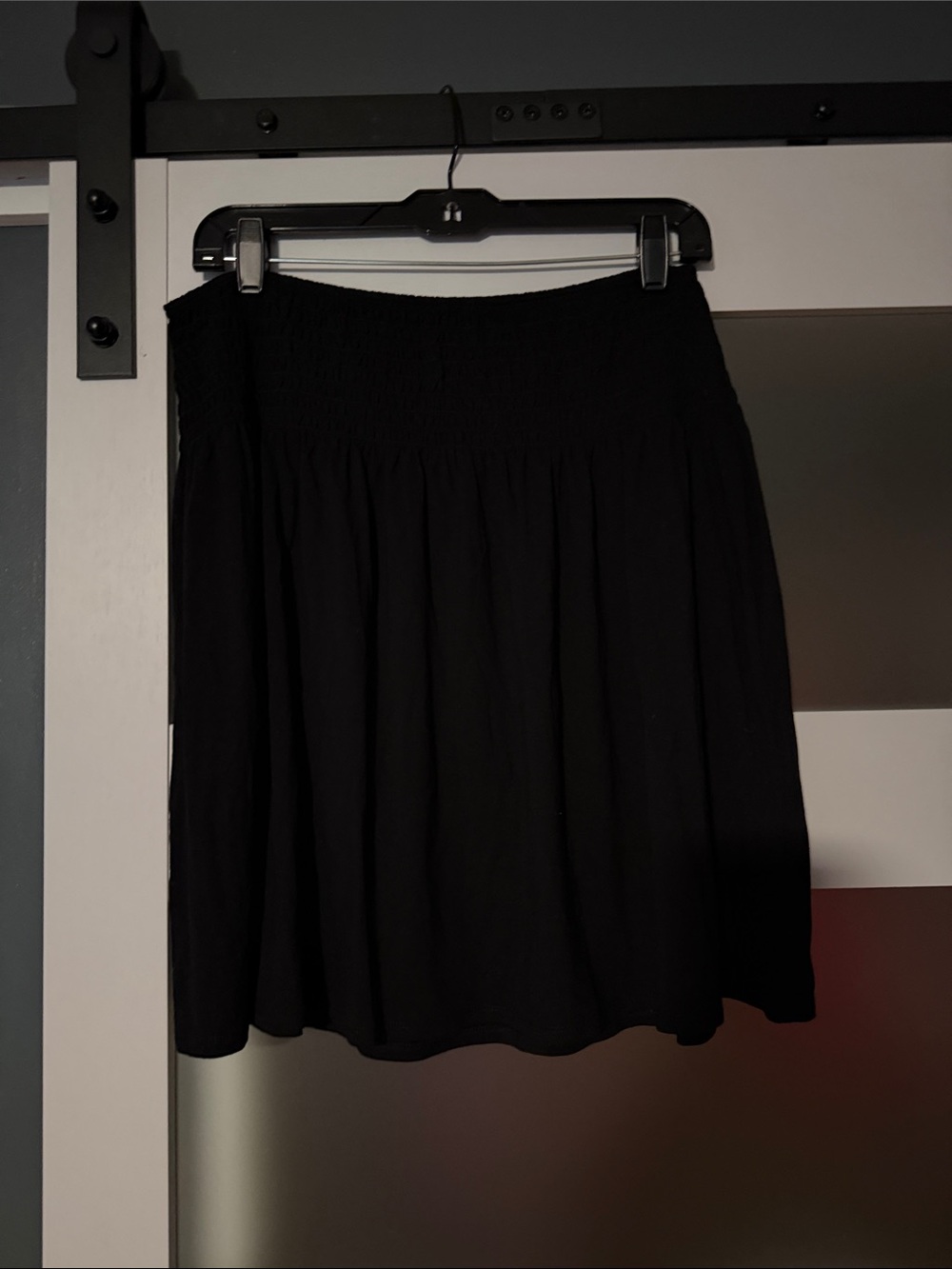Artisan Ny Black Smocked Waist Circle Skirt